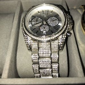 Silver and diamond Micheal Kors watch.